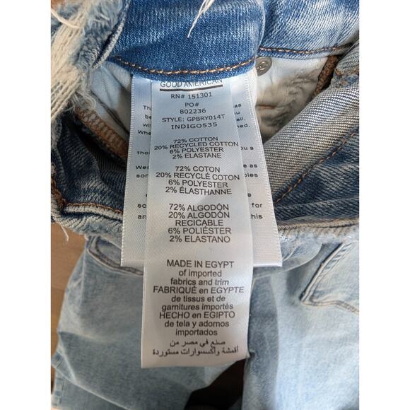 Good American Jeans Womens 6/28 Blue Denim Mid Rise Straight Leg GPBRY014T NWT - Picture 4 of 4